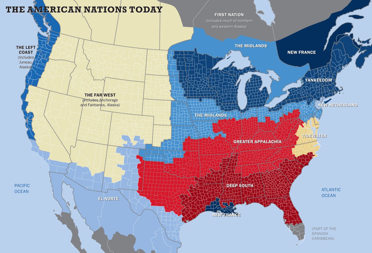 PrepperSoft's tweet image. Excellent overview summary of the true nations within the nation.  Strategic relocation in your future?  The 11 Nations Of The United States buff.ly/2AZZYjq #StrategicRelocation #USNations #preppertalk