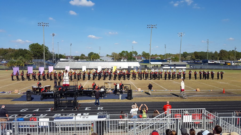 CooperCityHigh's tweet photo. Here at States with the Sound of Pride. An absolutely amazing show, Aurora Awakens, performed by an incredibly talented group of students. A special thank you to Band Director, Danielle Singer and her team. SOP-8th place in States 5A!!! AWESOME https://t.co/BOroIuKMVj