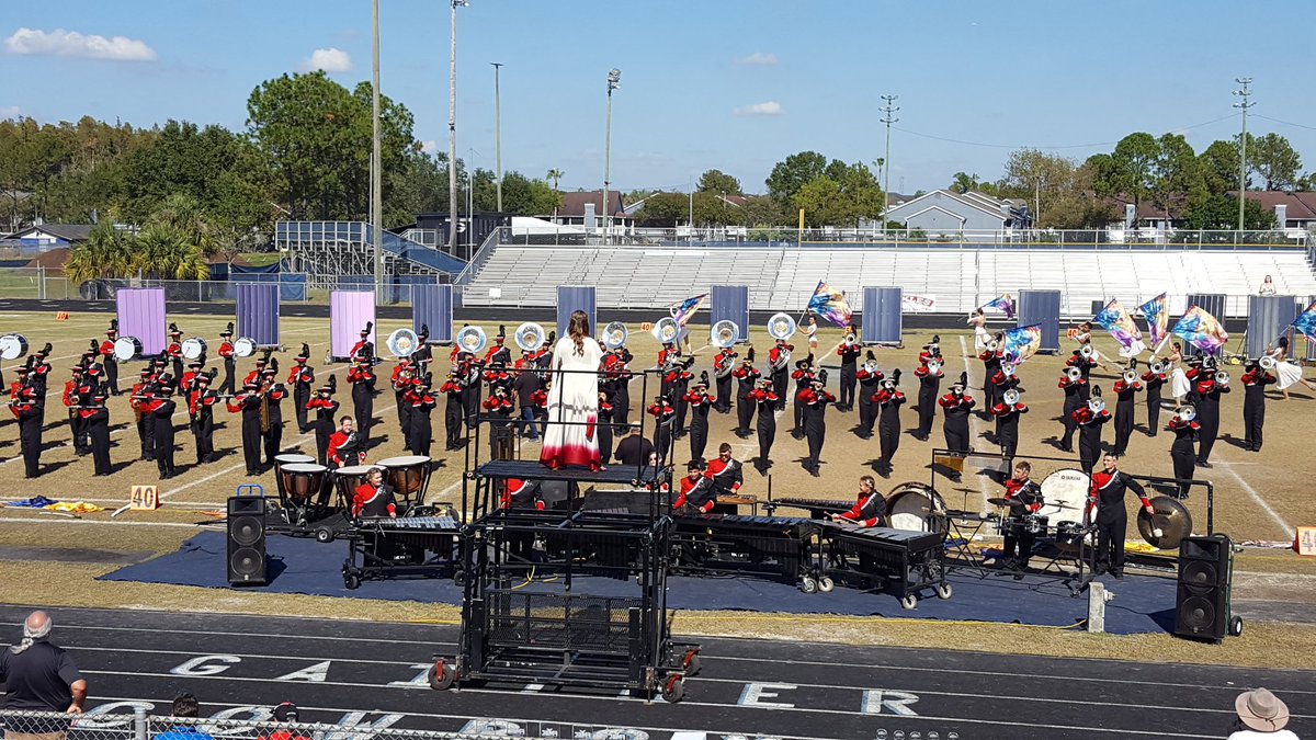CooperCityHigh's tweet photo. Here at States with the Sound of Pride. An absolutely amazing show, Aurora Awakens, performed by an incredibly talented group of students. A special thank you to Band Director, Danielle Singer and her team. SOP-8th place in States 5A!!! AWESOME https://t.co/BOroIuKMVj