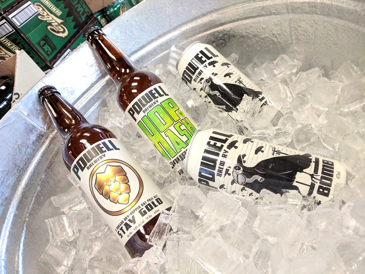 Over at <a href="/CascadiaLIQ/">Cascadia Liquor</a> #Quadra today sampling some lovely <a href="/PowellBeer/">Powell Brewery</a>! #staygold #ponyboy #hophash #divebomb