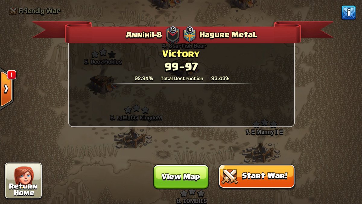 a8_clash's tweet photo. GG @CoC_HagureMetaL   A8 Moving on to the semi’s 😤😤😤 https://t.co/KvSyjZfM4J