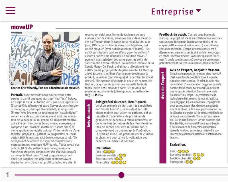 Great feedback from experts on moveUP’s track record and future potential! <a href="/lalibrebe/">La Libre</a>