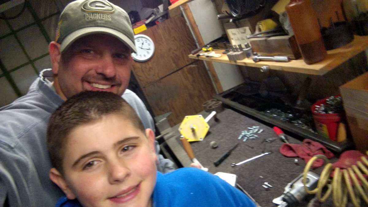 twilson1970's tweet photo. Boss and his son building #GP-1 #GasCaddy #Pumps today. A little child labor is good for them!
#HMCIndustries #Americanmade https://t.co/J2WsIzhbF1