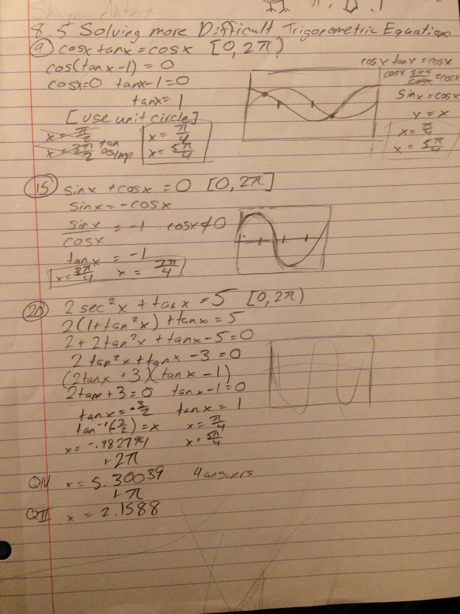 CorboyPrecalc's tweet image. Page 326-327 #10-14, 16, 17-31 odds and notes from yesterday