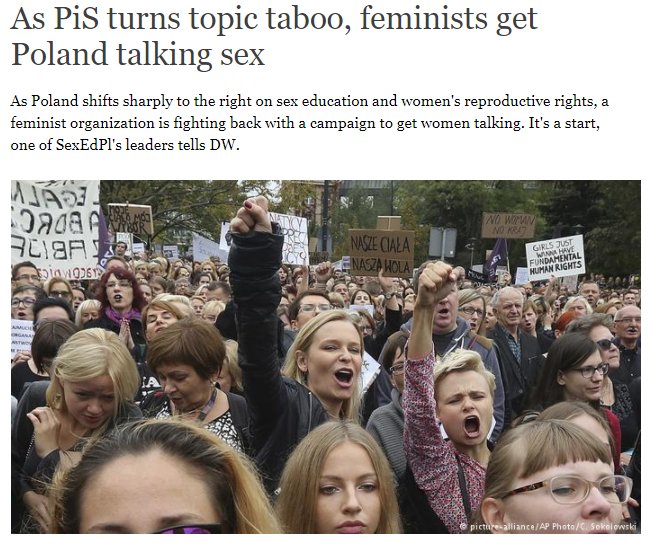 The govt's moves to restrict abortion, contraception &amp; sex ed have inspired 'the biggest feminist movement in Polish history' <a href="/dziewuchy/">Dziewuchy Dziewuchom</a> <a href="/ratujmykobiety/">Ratujmy_Kobiety</a> <a href="/anjarubikblog/">Anja Rubik</a> <a href="/robertbiedron/">Robert Biedroń</a> <a href="/barbaraanowacka/">Barbara Nowacka</a> dw.com/en/as-pis-turn…