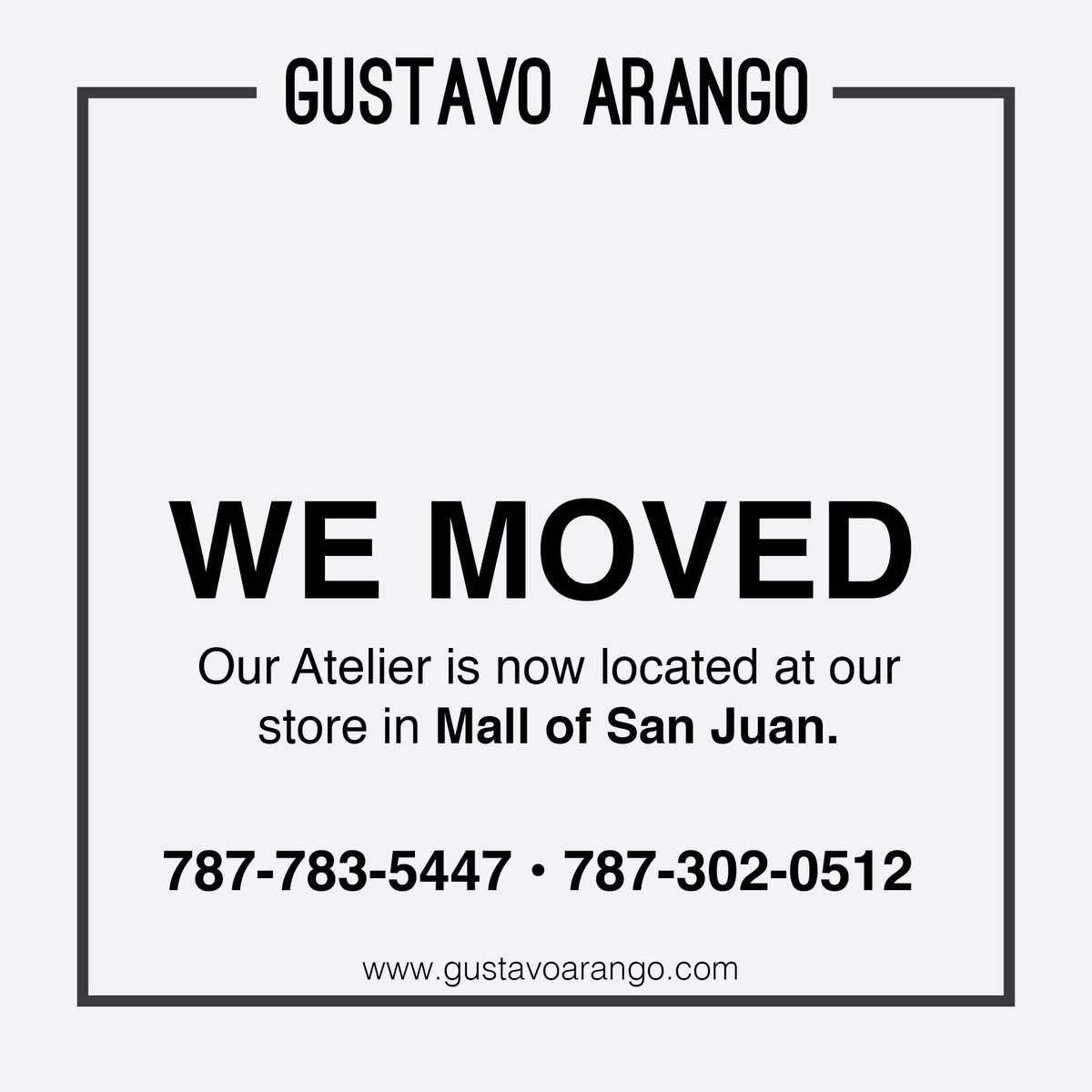 After Hurricanes Irma and Maria our Atelier is temporarily operating at our store in the <a href="/mallofsanjuan/">The Mall of San Juan</a>✨