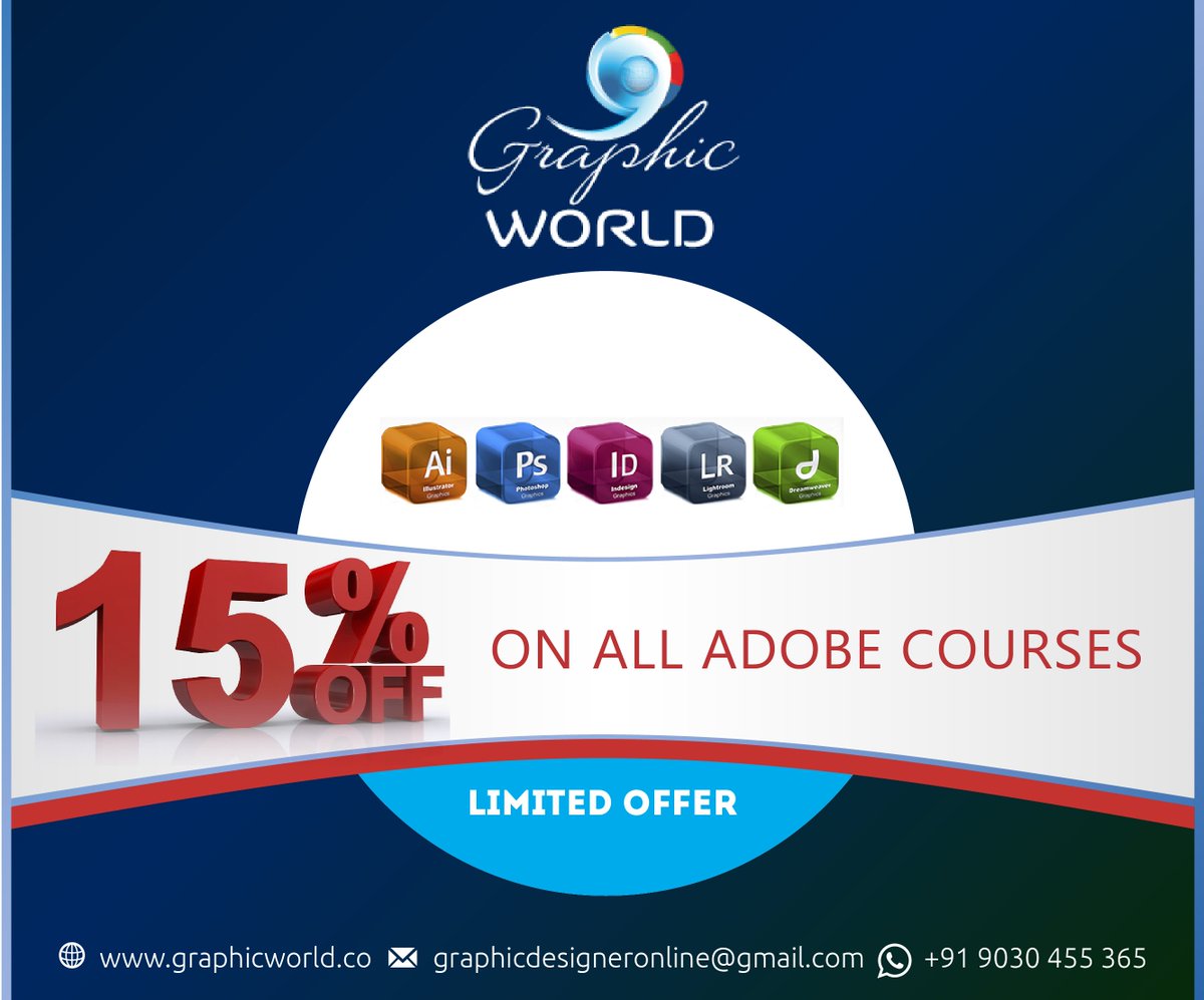 activecomputech's tweet image. Get 15% off all Adobe Courses Online
• Get Online Training for Adobe Illustrator, Adobe Photoshop, Adobe InDesign and Adobe Dreamweaver from professional trainer with 18 years of experience
• Get certified from Active Computech, UK.