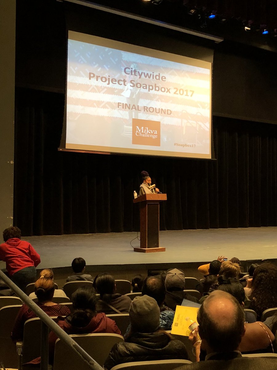 Jessyjkn93's tweet photo. Go Youths!!! Your voices matter. Your voices are important! Don’t ever let someone else tell you otherwise! @MikvaChallenge #soapbox17 https://t.co/tG2AQSfpZD