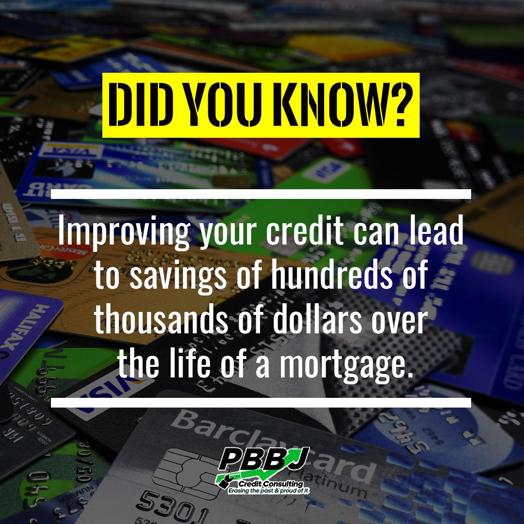 ConsultingPBBJ's tweet photo. Did you know?
Improving your credit can lead to savings of hundreds of thousands of dollars over the life of a mortgage.
#PBBJ #pbbjconsulting #creditrepair #creditrestoration #credit #creditscore https://t.co/iFgmWyNkmc