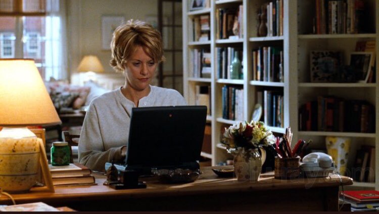 PrajaktaPC90's tweet photo. While Joe fell for Kathleen, I was falling for her apartment and bookshelves 📚

#YouHaveGotMail #NoraEphron #MegRyan #TomHanks https://t.co/wZMSmlpRhg