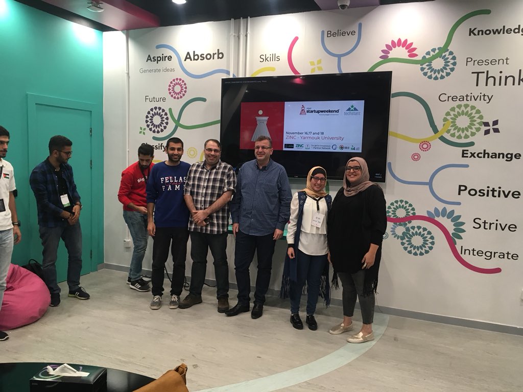 SWIrbid's tweet photo. Congratulations for the 4 winners;
1st- Cycling Team
2nd- Tasheh
3rd- Maher Box
4th- I-Teb
Startup weekend Irbid / @ZINCJordan #SWIrbid #ZincYu #ZainJo #Techstars #SWJordan @StartupWeekend @techstars @ZainJo @SW_Amman https://t.co/VWMLdU3530