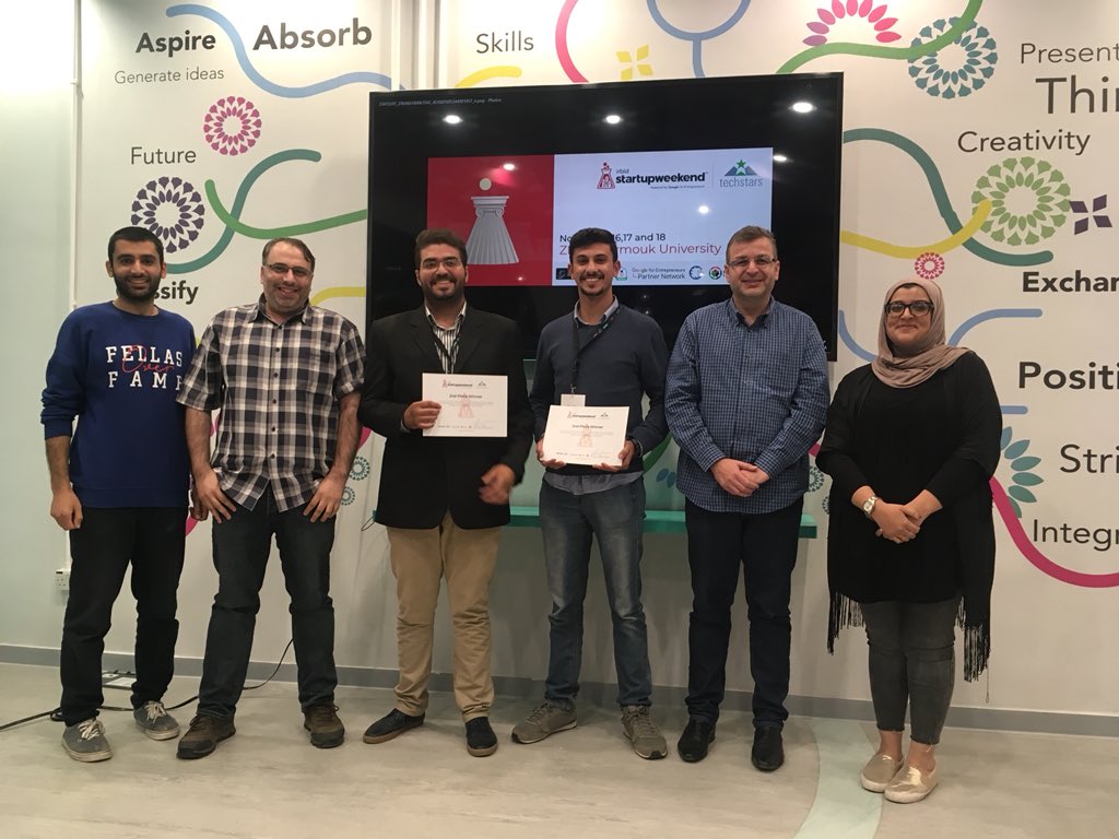 SWIrbid's tweet photo. Congratulations for the 4 winners;
1st- Cycling Team
2nd- Tasheh
3rd- Maher Box
4th- I-Teb
Startup weekend Irbid / @ZINCJordan #SWIrbid #ZincYu #ZainJo #Techstars #SWJordan @StartupWeekend @techstars @ZainJo @SW_Amman https://t.co/VWMLdU3530