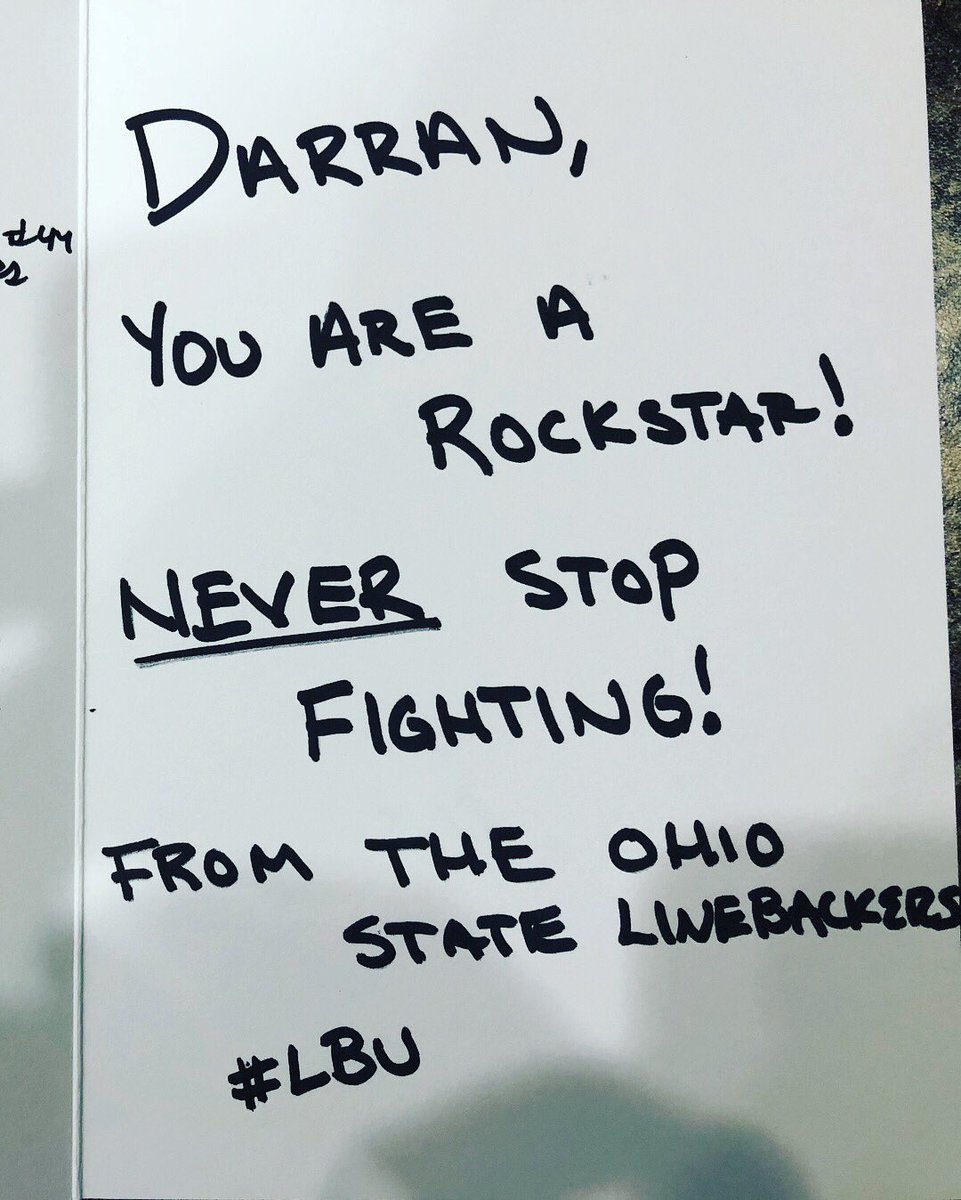 colin_dunlap's tweet photo. People continue to amaze us. We have no allegiance or connection to Ohio State football — and this package came for Darran today. What class. They just gained some fans. https://t.co/1L2Dn155r8