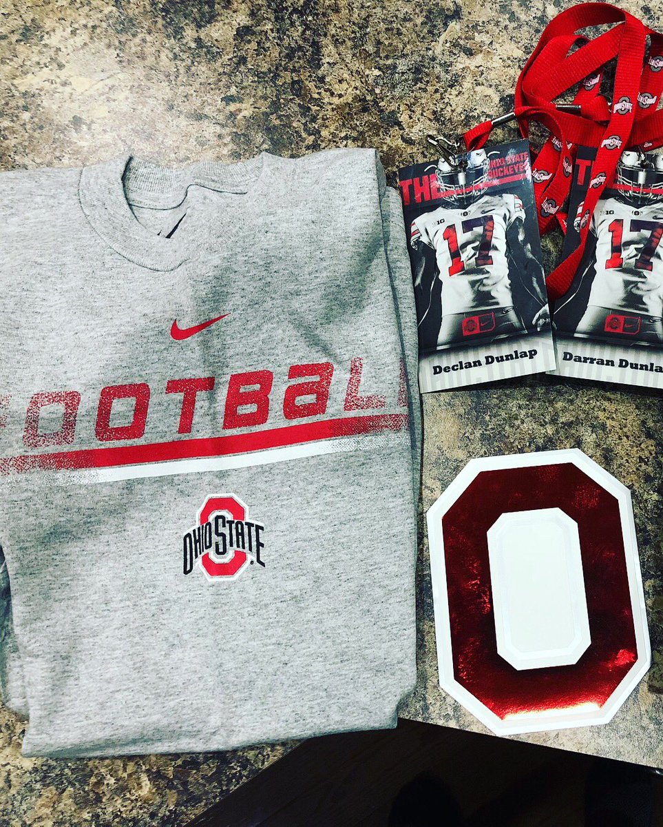 colin_dunlap's tweet photo. People continue to amaze us. We have no allegiance or connection to Ohio State football — and this package came for Darran today. What class. They just gained some fans. https://t.co/1L2Dn155r8