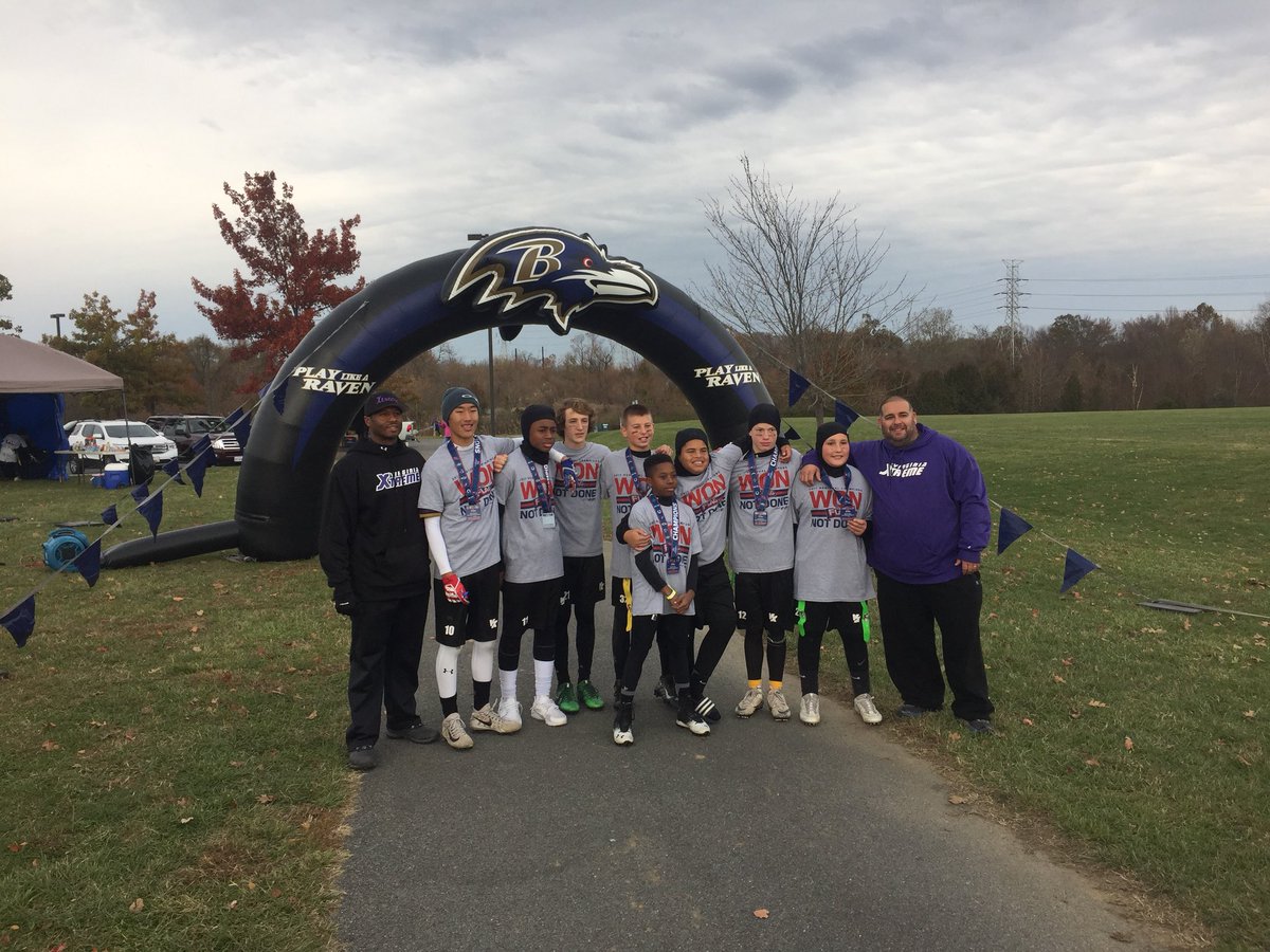 Ravens's tweet image. We hosted the NFL regional flag football tournament today! #LetsPlayFootball