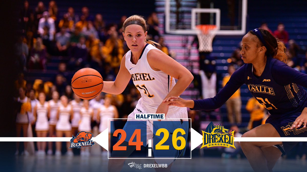 DrexelWBB's tweet photo. We have pulled ahead for a halftime lead #GoDragons https://t.co/VFDGWJVgGt