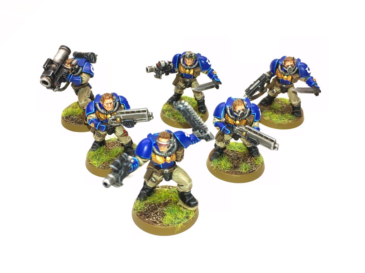 blazoncek's tweet photo. The last ones! I think I'm done w/ #scouts for good. 😅 #shadowwararmageddon #ultramarines #warmongers #wh40k https://t.co/pF8DZHl5Bf