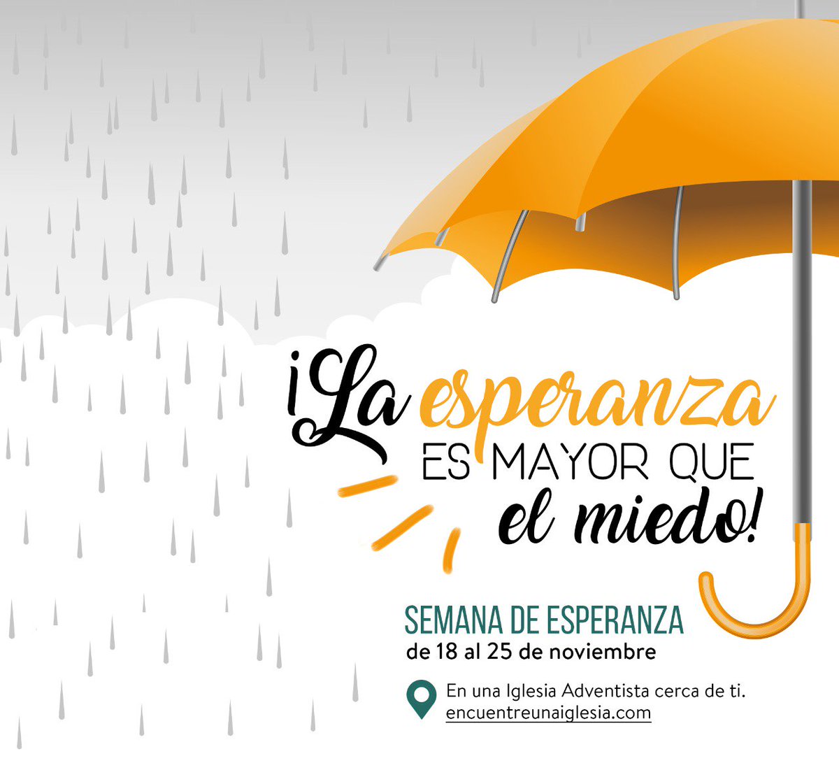 Que el sufrimiento, la angustia, el dolor no te hagan perder la fe. Confía en #ElPoderDeLaEsperanza  que solo vas a encontrar en los brazos de Jesús.
Del 18 al 25 de Noviembre. 💪🏽👉🏼  en la #MOP #UPSur