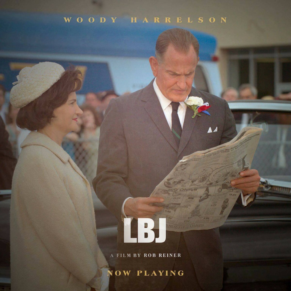 The Boston Herald says, “Woody Harrelson’s magnetic portrait of LBJ should put him in the Oscar race” Grab a friend &amp; go see LBJ! #LBJMovie