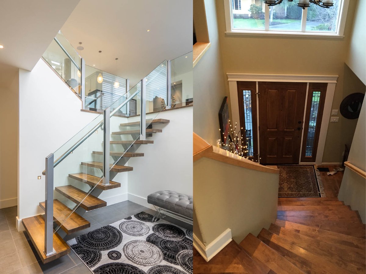 We've already posted this #staircasesaturday. But it was such a huge transformation that we had to share the before and after. #transform