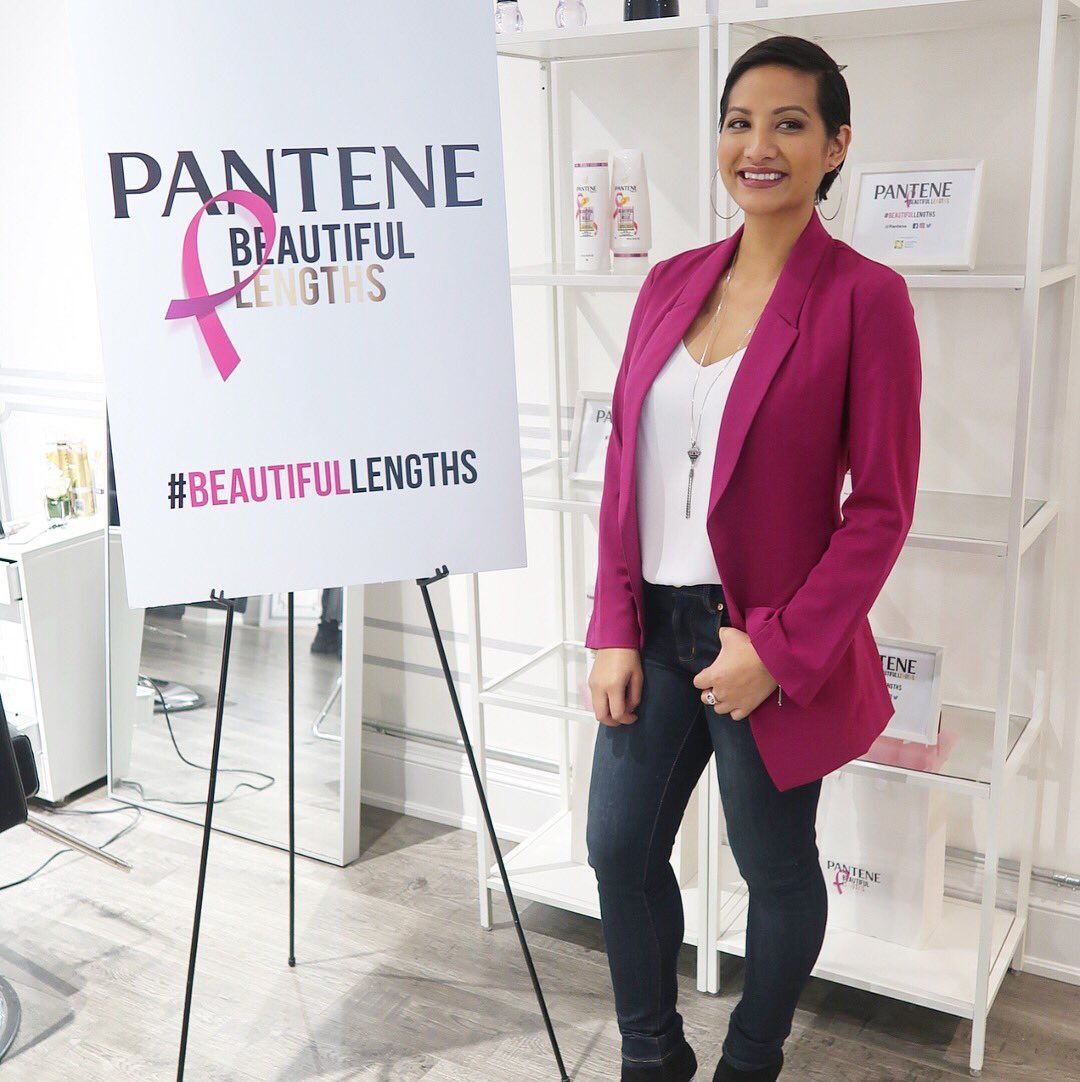 NalieAgustin's tweet photo. Cutting off ponytails with @Pantene & the Canadian @cancersociety to make real hair wigs for women with cancer! Participate at https://t.co/ijC90aOi8S #Donate2Create #BeautifulLengths #ad https://t.co/kNFMCXyBzO