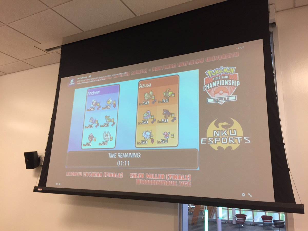 MrOlivola's tweet photo. Ohio vs. Kentucky in the Finals of the @nkuedu PC!! Will the first ever PC title go to the Bluegrass State, or will the Buckeye State steal it? ❄️🏆
🎥 @Mononymous_VGC vs. Andrew C. (https://t.co/Q5xdiVqxsR)
#PlayPokemon #VGC #PC #Kentucky #OneFinalBattle @NorseEsports https://t.co/GaWzEEyHQc