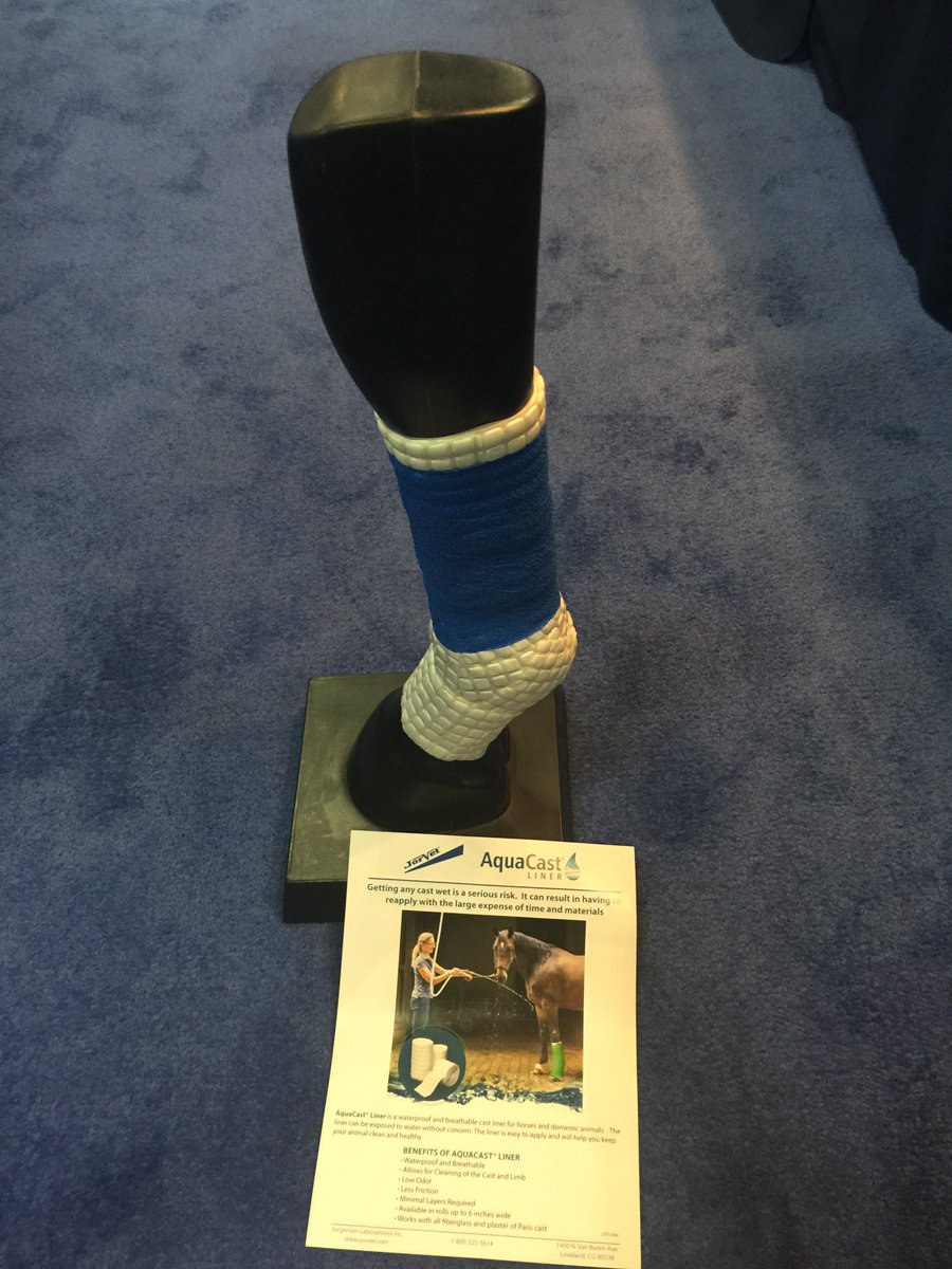 JorgensenLabs's tweet photo. Come see a demo of our new product Aqua Cast Liner and take the risk out of getting your ast wet! #aaep2017 #jorvet #aquacast #equinecast #equine https://t.co/FwPHwqY1vr
