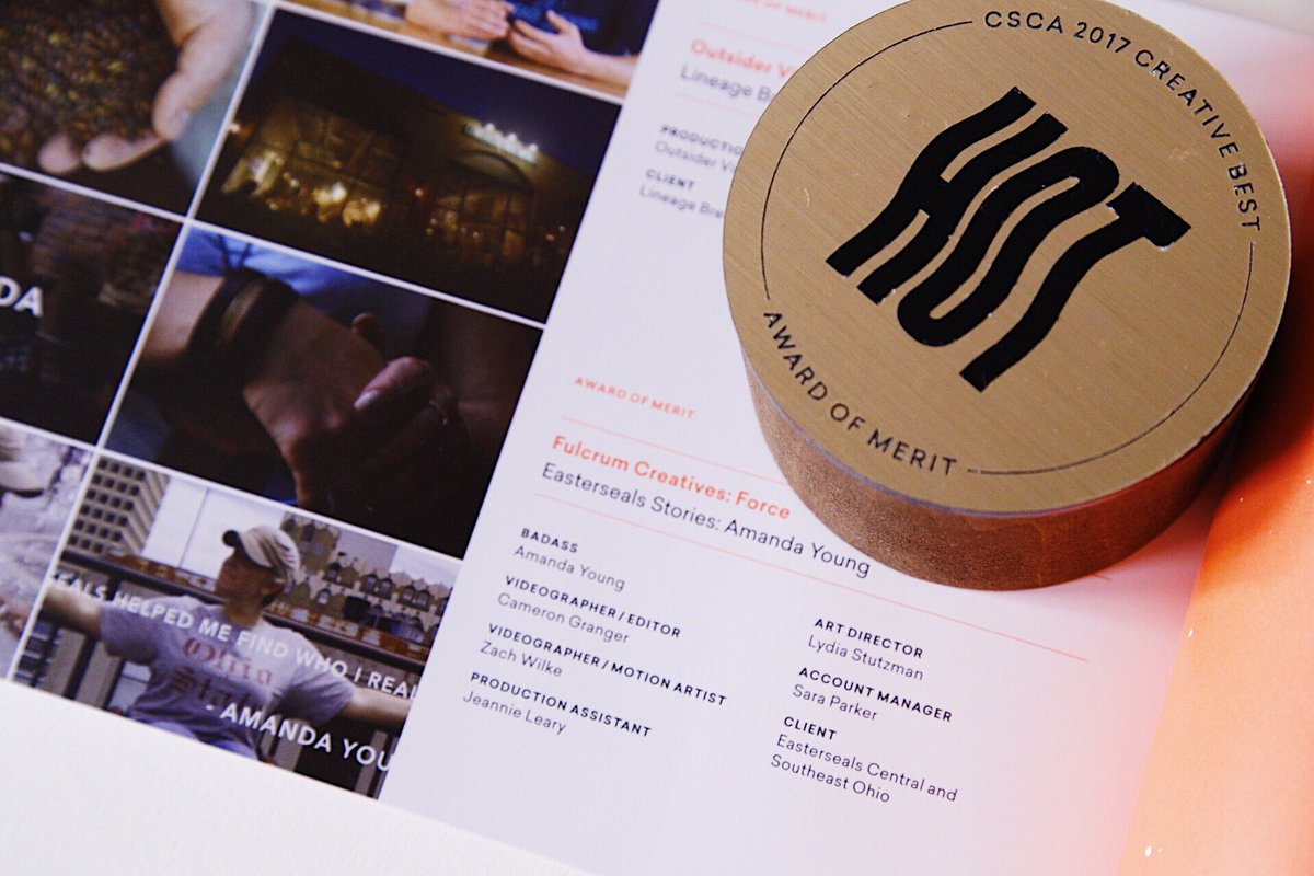 CreativeAffect's tweet image. Honored to win two Awards of Merit from @CSCArts Creative Best 2017! Thanks to all involved. 🔥