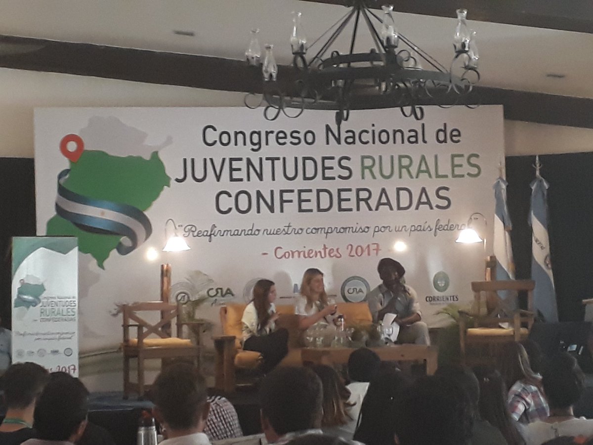 Pascal Mensah, Guadalupe Kotik y María Emilia Gelmi en "Cuando la voluntad es más fuerte que la realidad" #CongresoAteneosCRA #Corrientes2017