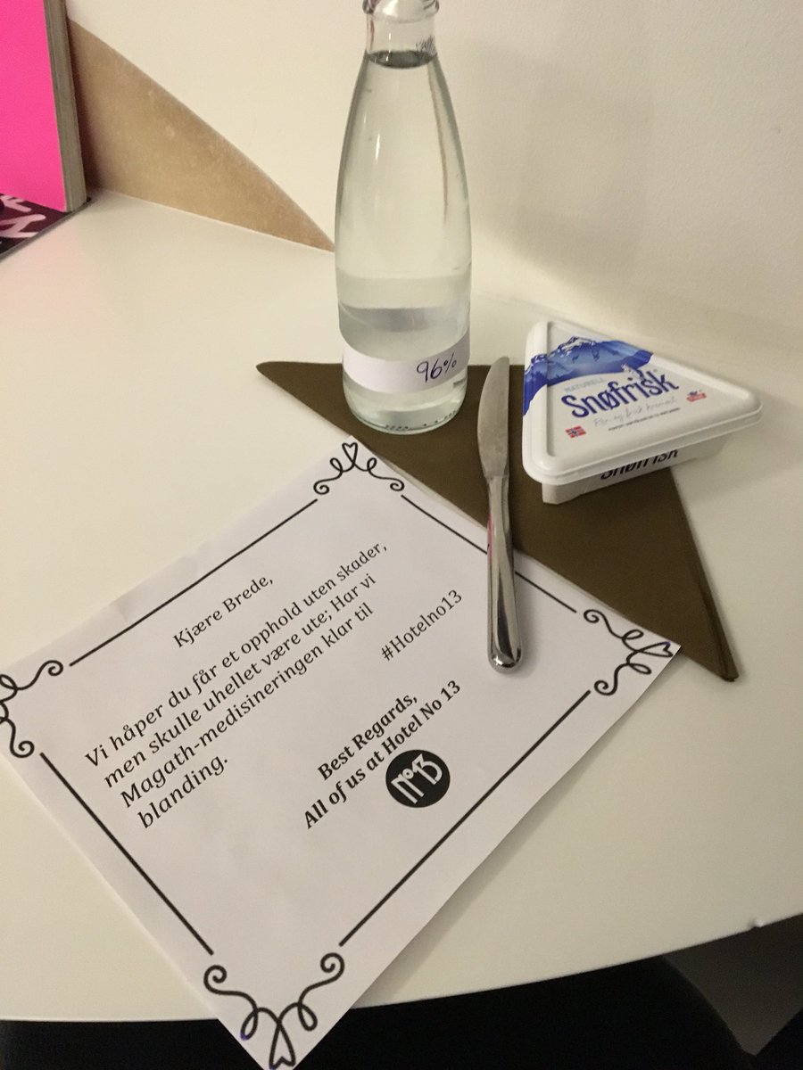 bphangeland's tweet image. Topp humor fra hotellet 😂 #hotelno13