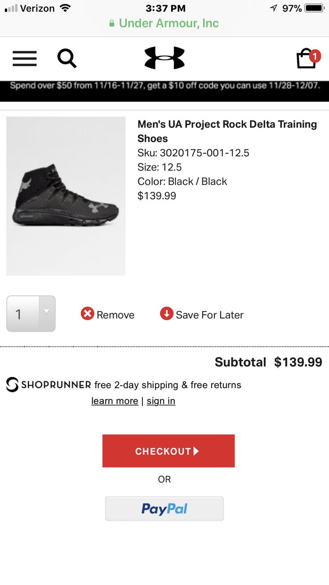 johntheburgh74's tweet photo. @TheRock FINALLY I am about to order #RockDelta training shoes. These shoes are 🔥🔥🔥🔥 https://t.co/K8hqrcJEaw