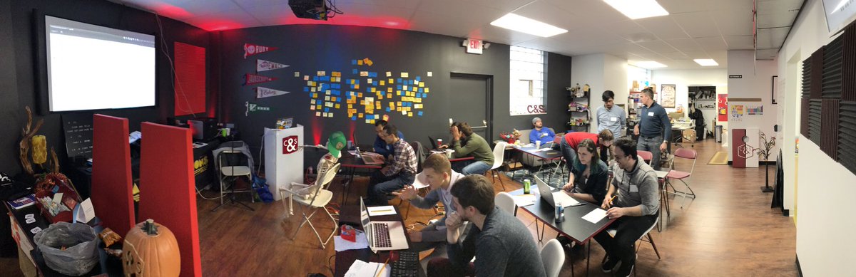 jthurne's tweet photo. Starting out last #coderetreat session in Pittsburgh: take over another pair's code! #gdcr17 https://t.co/BSs59iFp8P