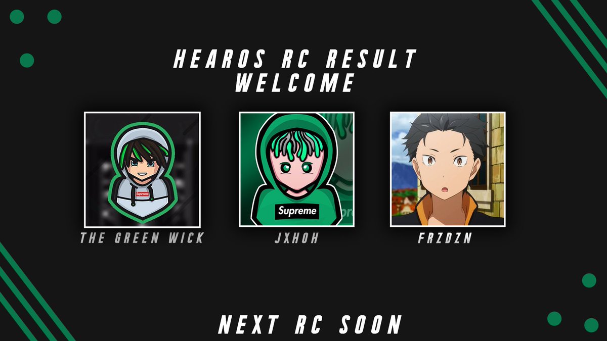 HearosGraphic's tweet photo. HEAROS RC RESULT ! 
WELCOME IN HEAROS GRAPHIC ! 
@TheGreenWick - @jxkohpsd - @FrzDzn https://t.co/2RBKzlg5C3
