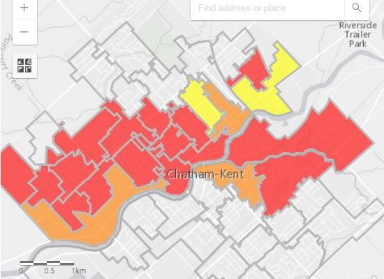 UPDATE: Around 4,400 Entegrus customers without power in Chatham.  blackburnnews.com/chatham/chatha… #ckont https://t.co/B1nYGRSKal