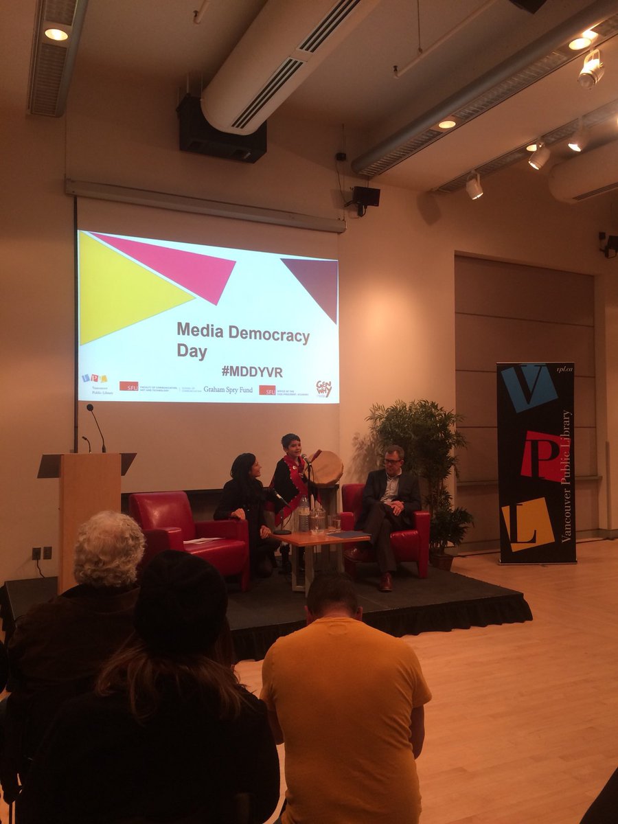 I feel hopeful when I talk about Indigenous stories in media, but more hopeful when my son gets up and says who he is, where he is from, and sings a traditional Gitxsan song. ❤️🙌🏾#MDDyvr