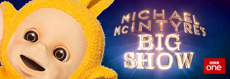 TeletubbiesHQ's tweet photo. Eh-Oh! Who spotted Laa-Laa on @McInTweet Big Show on @BBCOne this evening? 🌟 #Teletubbies20 https://t.co/8h0kF30f2P