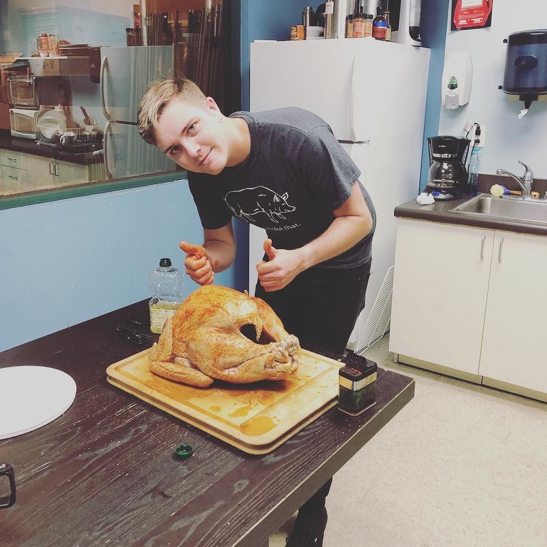 CrownAceLocal's tweet photo. Cooking a turkey for our hard working team here at PL. Check out our story for more! #crownace #waymorethanahardware… https://t.co/2z4r1sAsLn