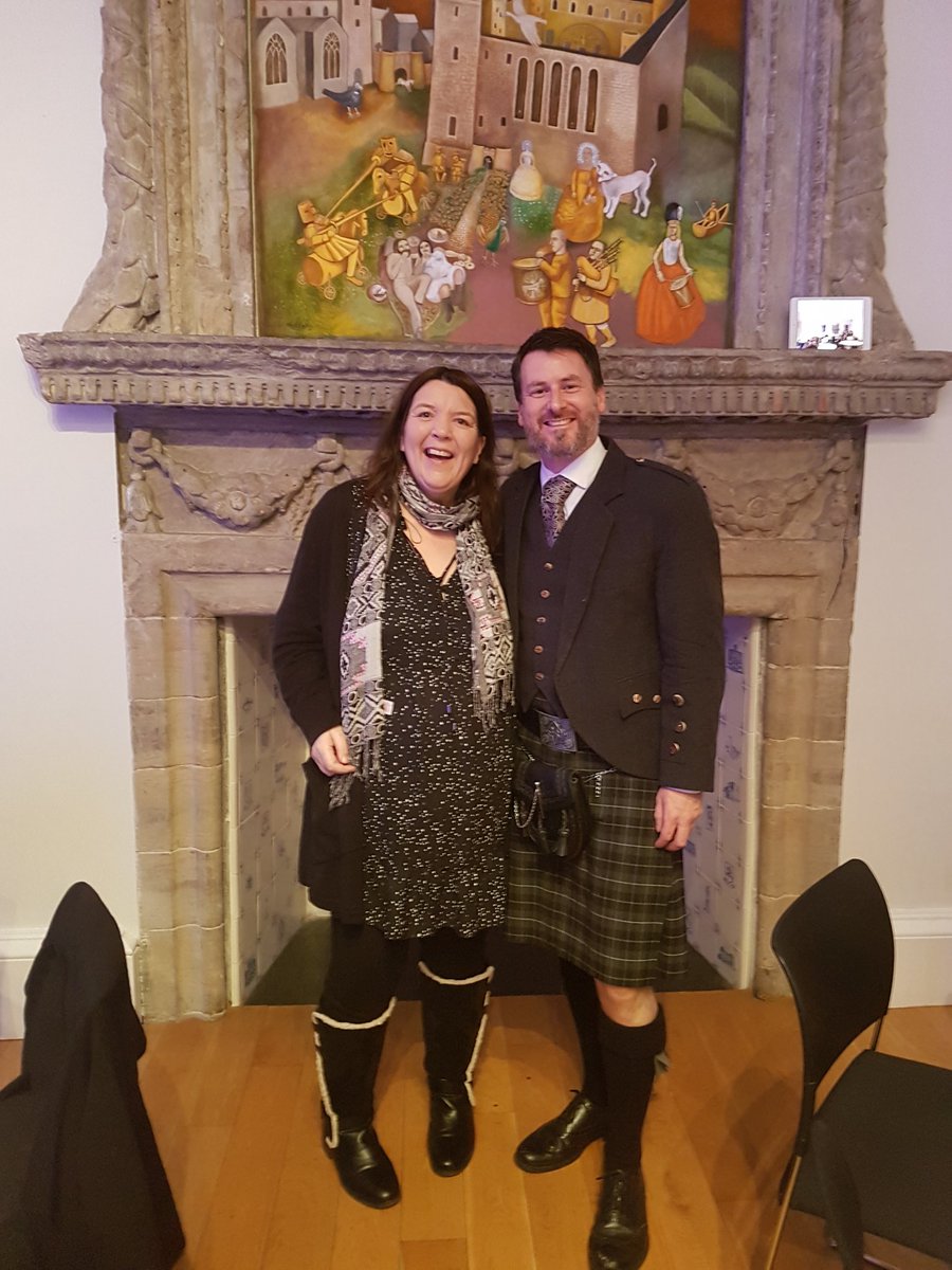 gallusgirl's tweet photo. With Bruce at #CYPCS before a very lovely dinner in Linthigow Halls tonight with #YPHRG tonight. We were singing to the gambler on way there :) https://t.co/68s471tXAT
