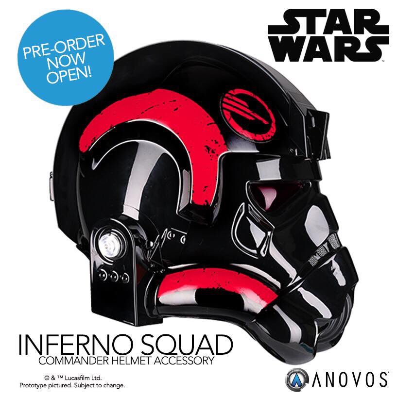 ANOVOS's tweet image. Only the best pilots earned their wings as fighter aces, including the Empire's elite force: Inferno Squad. We are excited to offer the new #StarWars Inferno Squad Commander wearable helmet. Pre-order now at special intro pricing: bit.ly/infernosquad #StarWarsBattlefrontII