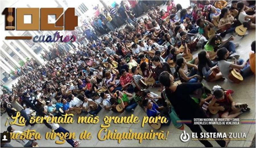 FundNinoZuliano's tweet photo. #EnEsteMomento Más de 1000 niños, jóvenes y adultos le rinden homenaje a la Virgen morena Ntra. Virgen de Chiquinquirá en @BasilicaChinita @nucleoFNZ @elsistemazulia_ #1000CuatrosParaLaVirgen https://t.co/W2RzVkzaRp
