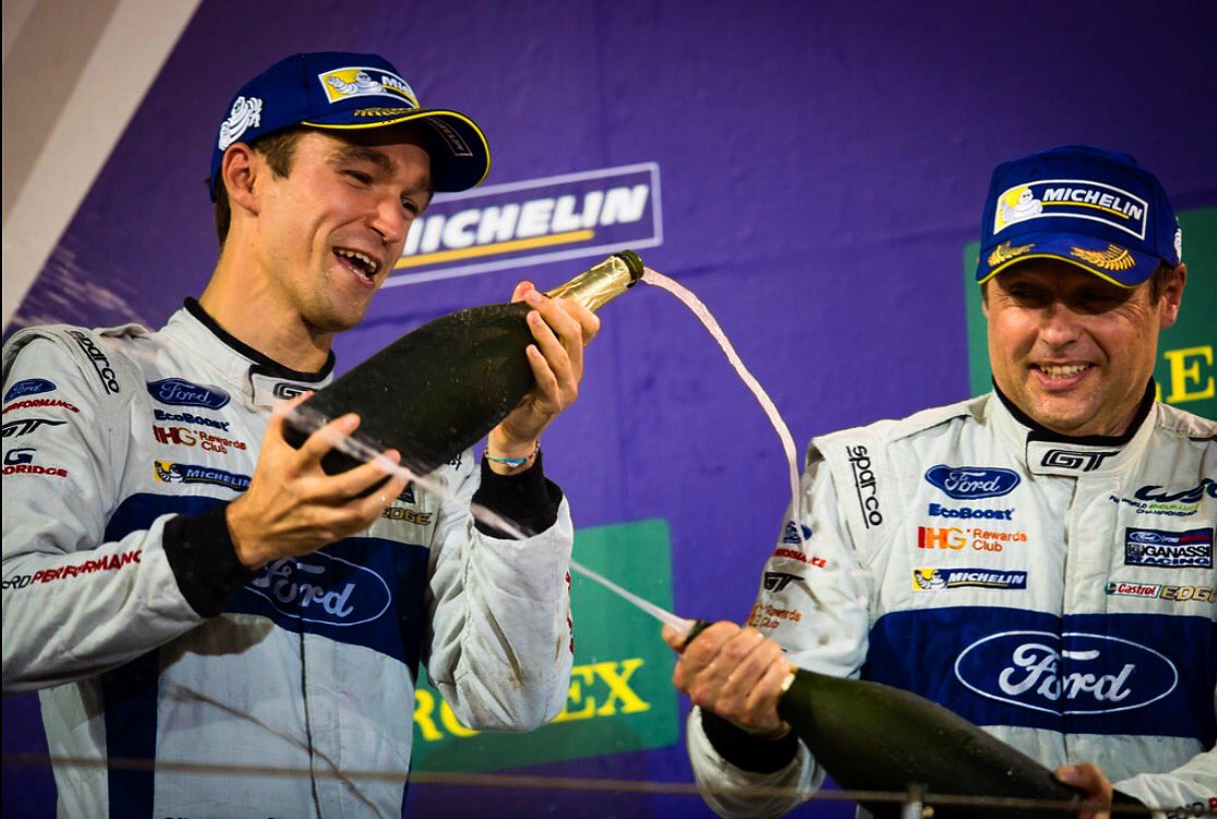 HarryTincknell's tweet photo. P3 in the FIA World Championship with my good pal @andypriaulx! The whole team gave it everything all year and Iโm super proud of everything we achieved together! #2017Done @FIAWEC @GoodridgeLTD https://t.co/cEqpIXwlGo