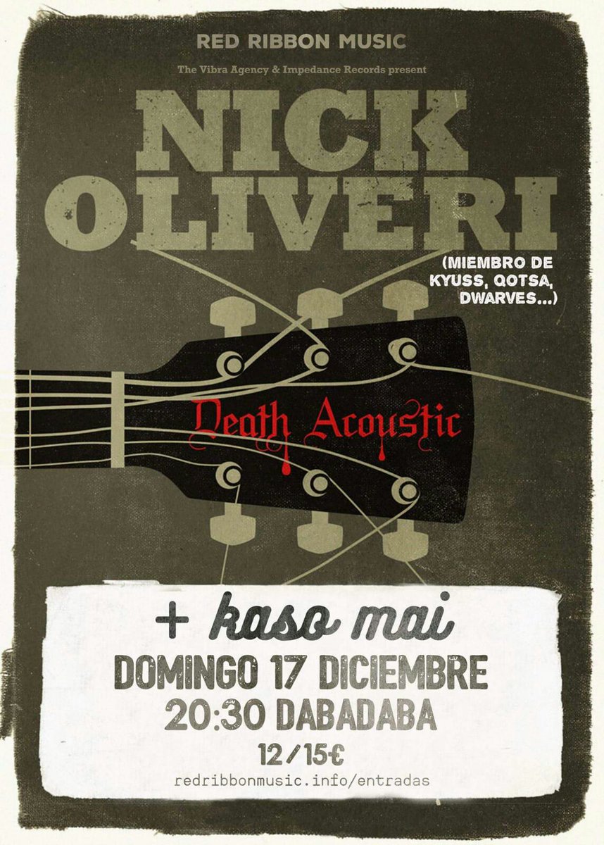 KasoMaiband's tweet photo. Segundo concierto!!abriremos para @NICKOLIVERI en el @DabadabaSS https://t.co/4XOj3KVKTG
