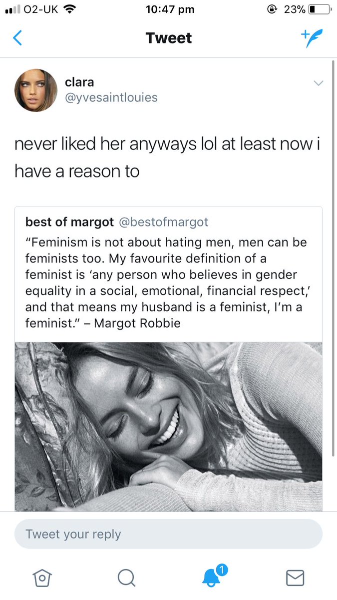 infamousmargot's tweet image. a woman?? wanting equality?? using her platform to make a difference?? trying to educate people on something we all need to realise?? not just sitting there being a “pretty” face?? oh my god: the horror!