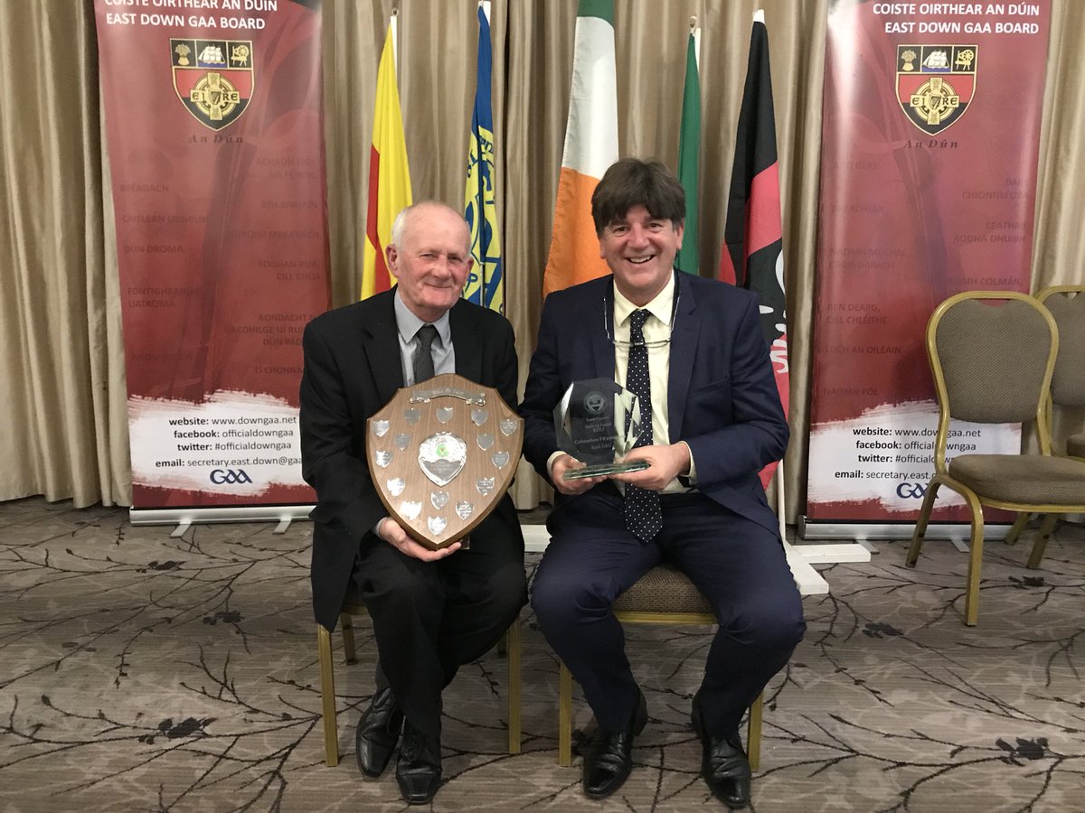 Matt Fitzpatrick East Down Hall of Fame Award. Our own club chairman, Columban! Maith thú!