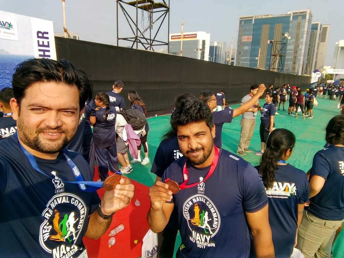 pawazkaa's tweet photo. At the Indian Navy Half Marathon 2017 #INHM #BKC https://t.co/G381izH0Jl