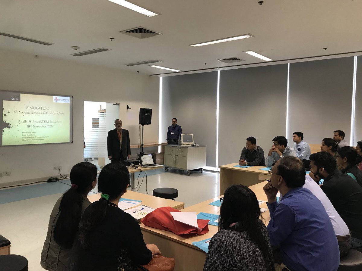 GandharIshani's tweet photo. Neurosimulation training workshop! #neurosimulation #patientsafety #firstsocietyofindiaforneurosimulation #medanta # saferfuture #BrainSTEM https://t.co/FojtPgsG3U