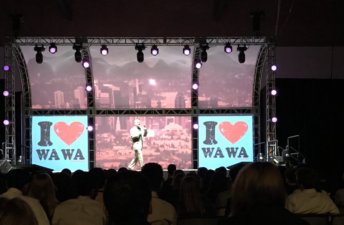 Area11DECA's tweet photo. That moment when the WR closing keynote speaker admits to loving Washington 🌲 #WaWa @DECA_Washington #IgniteWRLC https://t.co/P2cWaFYIsa
