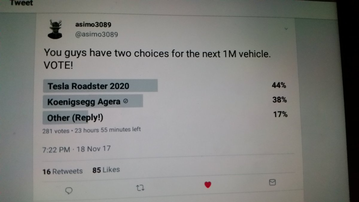 Asimo3089 On Twitter No Promises On A New 1m Vehicle Tempted To - when i looked it up and went back to answer my son was still on his so i just looked at his tab and he took a screenshot pic twitter com zjyrahiemx