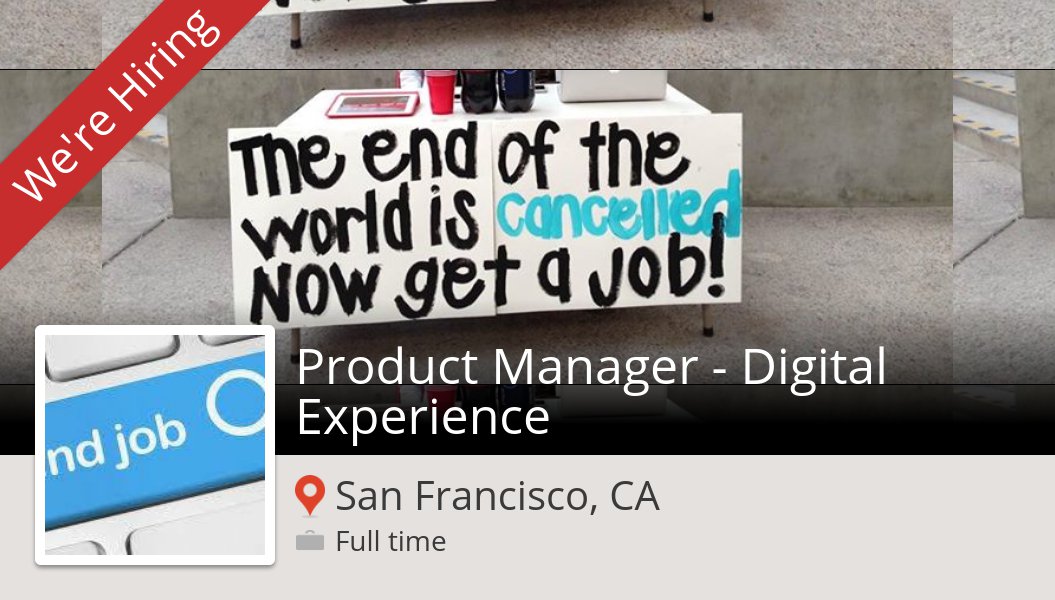 MonsterHireUSA's tweet photo. #Product Manager - Digital #Ex... at #JobsCareersWithSprucetechinUSA (#SanFranciscoCA) #job https://t.co/ROzrigkKJI https://t.co/F8OcCjFUtr