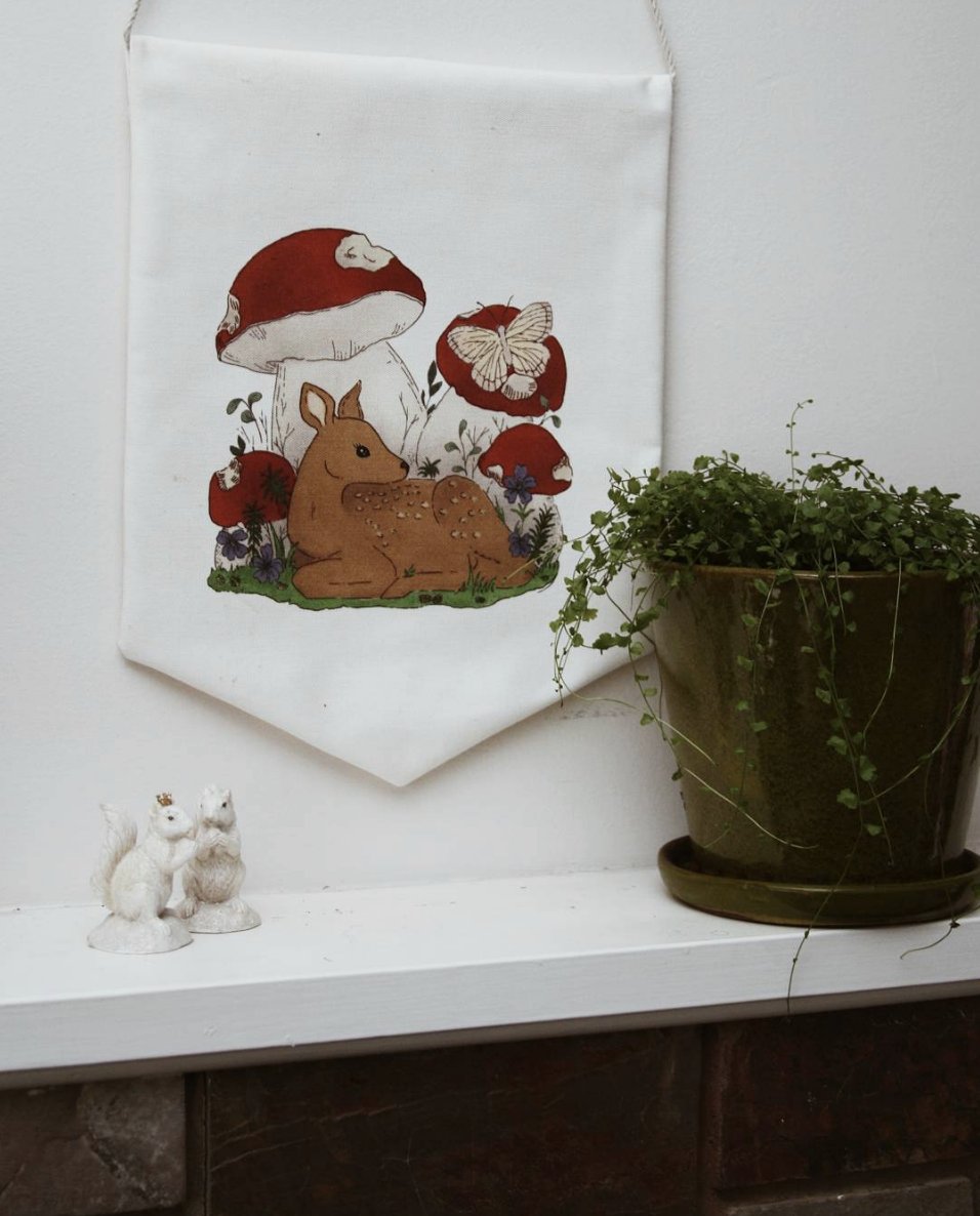 rabbitscholar's tweet photo. We are so excited to show you the products of our behind-the-scenes work 🌿 Our second #interiordecor pennant release and information on adorable and unseen #mulberrychronicles treasures will be announced via our newsletter https://t.co/9ZPyDN9dYw 😸💕 https://t.co/KjAHQr5q8X